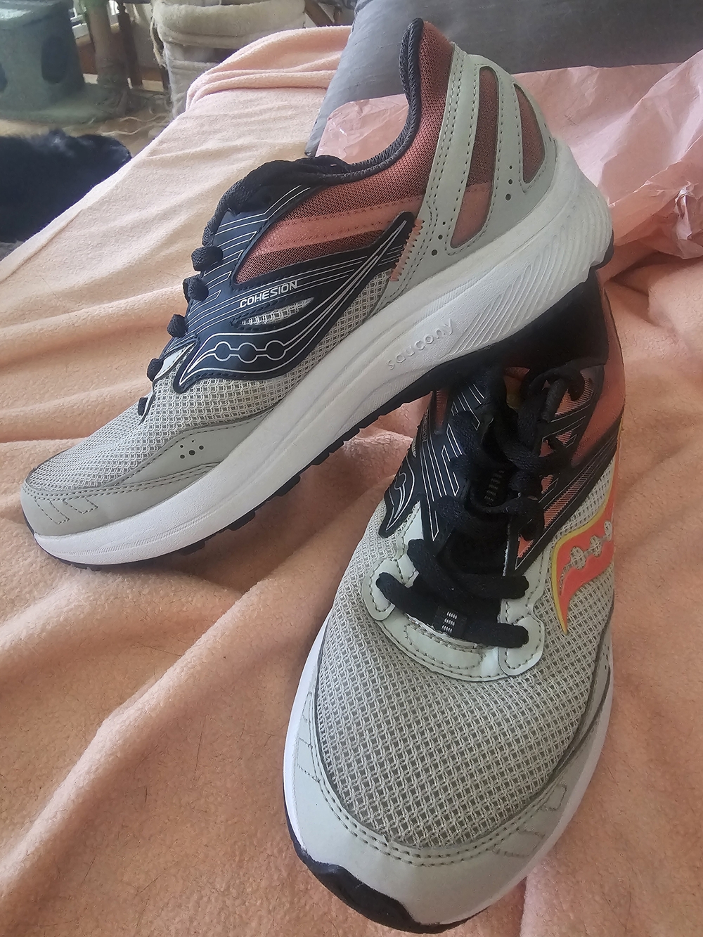Saucony Cohesion Women's Running Shoes - Coral/Gray